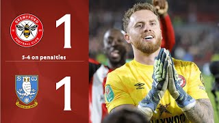 Flekken hero Bees through to Quarters glove 🧤🏆  Brentford 11 Sheff Wed  Carabao Cup Highlights [upl. by Kirshbaum710]