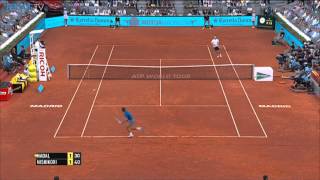 Nishikori Outplays Nadal In Madrid Final 2014 Hot Shot [upl. by Eiramenna]