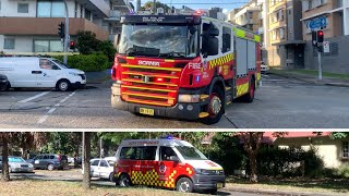 Fire amp Rescue NSW  Pumper 021 Kogarah amp Duty Commander Georges River Responding  House Fire [upl. by Redep]