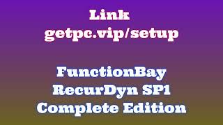 🔸FunctionBay RecurDyn SP1😜 HOW TO INSTALL 💻PCLAPTOP TUTORIAL 2024 no charge📸 [upl. by Bettina]