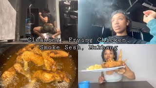 What it’s like selling WEED Cleaning 1st time frying 🐥 Mukbang VLOG [upl. by Kravits]