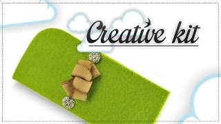 Come fare quotAstuccio occhiali in feltro Mod Fioccoquot Tutorial Creative kit [upl. by Cooperman]