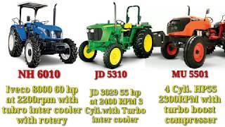 John deere 5310 vs Kubota mu 5501 vs new holland 6010 tractor full specifications and review [upl. by Chesney137]