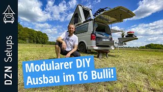 Modularer DIY Ausbau im T6 Bulli I VW Bus mit Autohome Columbus Variant Medium XLong Dachzelt [upl. by Purity]