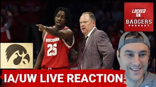 Wisconsin Badgers and Iowa Hawkeyes live basketball reaction show [upl. by Anhaj543]