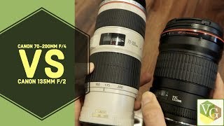 Canon 70200mm f4 IS vs Canon 135mm f2 [upl. by Uthrop]