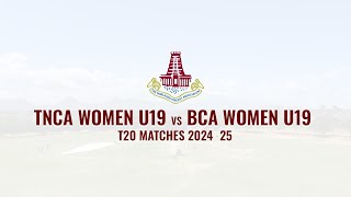 2nd T20  TNCA WOMEN U19 vs BARODA WOMEN U19  BARODA TOUR OF TAMIL NADU 24  25 [upl. by Ardua891]