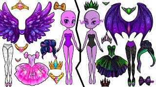 My little pony EG Ballerinas Blind bags Nice vs Evil Twivine Pinkamena Flutterbat MLP Paper craft [upl. by Weylin]