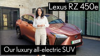 2024 Lexus RZ 450e walkaround take a tour of our luxury allelectric SUV [upl. by Aicilas527]