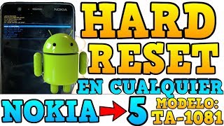 Hard Reset NOKIA 5 TA1081 Remover Patron  Pin  Huella  Contraseña 2019 [upl. by Htebsil]