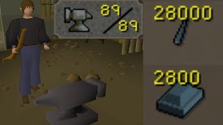 I Will get 99 Smithing on my Skiller  Episode 3 [upl. by Queridas]