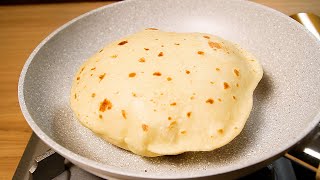 No yeast Only 4 ingredients This is the softest flatbread Ive ever eaten [upl. by Teage298]