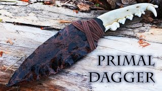 Making a Far Cry Primal Inspired Flint Knapped Stone Dagger with Jawbone Handle [upl. by Willet]