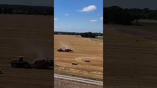 JCB Tractor Bailing After Harvest [upl. by Ahsiruam232]