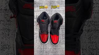 Real Vs Fake Patent Bred Jordan 1 sneakerhead sneakers viral [upl. by Susette]