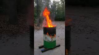 DIY Fire Pit  55 gal drum  Vortex burn barrel shorts [upl. by Loria]