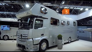 Luxuswohnmobil Mercedes Benz Actros 2021 Vario Alkoven 1050 Vario Mobil 4K [upl. by Ydollem354]