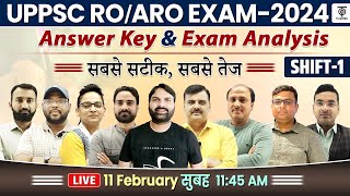 UPPSC ROARO EXAM 2023 ANSWER KEY SHIFT 1 ROARO EXAM ANALYSIS amp SOLUTION 11 FEB Ravi P Tiwari [upl. by Alemrac200]