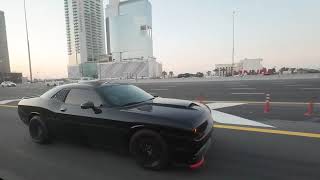 DUBAI 4K  DODGE CHALLENGER  BEAUTIFUL DRL LIGHTS [upl. by Schatz]