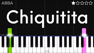 ABBA  Chiquitita  EASY Piano Tutorial [upl. by Niwde]