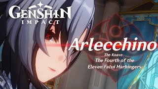 Arlecchino The Knave First Appearance Cutscene  Fatui Harbinger Meeting  Genshin Impact 41 [upl. by Ayoral147]