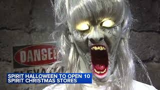 Spirit Halloween is transforming some of its stores into a Christmas spinoff [upl. by Nalyak]