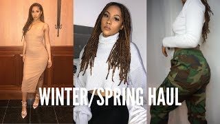 WinterSpring Haul  PrettyLittleThing Missguided Ego Shoes [upl. by Carolynne]