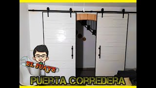 COMO HACER PUERTA CORREDERA CON PALETS [upl. by Yrogiarc]