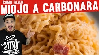 Como Fazer Miojo à Carbonara  Práticas  MINICOZINHA [upl. by Garrik509]