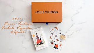 UNBOXING  2023 Louis Vuitton Pocket Agenda Refill [upl. by Richara]