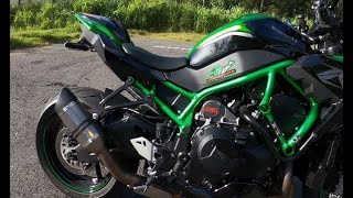 Kawasaki Z H2 Leo Vince Can [upl. by Nodyarg202]