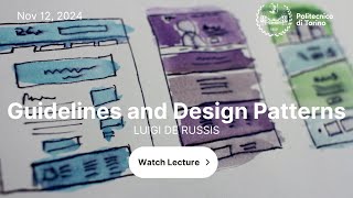 HCI2024  Lecture 14  Design Guidelines and Patterns [upl. by Zitvaa]