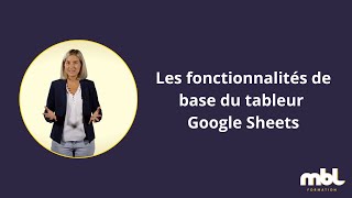 Les fonctions de base du tableur Google Sheets [upl. by Schriever609]