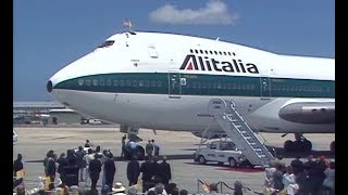 Alitalia Boeing 747243B Shepherd One  quotArrival Miamiquot  1987 [upl. by Dryfoos]