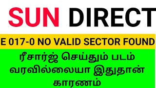 How to solve sun direct E0170 no valid sector found errorsun direct DTH error e17 [upl. by Alfreda]