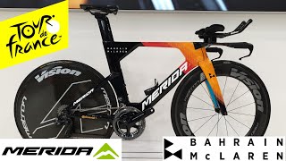 Tour de France 2020  The bike of the day 20  Merida Warp TT  Team Bahrain McLaren [upl. by Ecadnac]