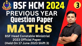 BSF HCM previous year question paper  BSF Head Constable Ministerial previous year question paper [upl. by Yatnuhs]