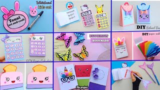 9 EASY CRAFT IDEAS  School Craft Idea DIY Craft School hacks Origami craftpaper mini gift idea [upl. by Tarsus]