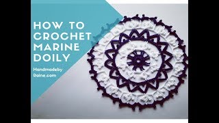 How to crochet marine doily [upl. by Atig]