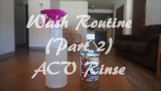 Wash Routine Part 2  ACV Rinse on Natural Hair [upl. by Nievelt]