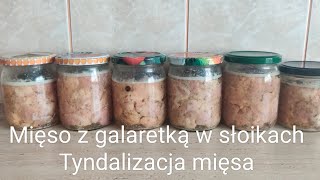 Mięso z galaretką w słoikach Tyndalizacja mięsa [upl. by Danette]