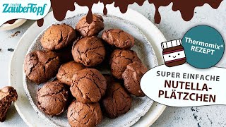 😍😍 Schokoladige NutellaPlätzchen im Thermomix® mit NUR 4 Zutaten  Thermomix® Rezept [upl. by Trahurn]