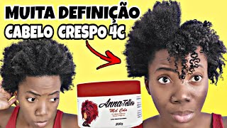 COMO DEFINIR CABELO CRESPO 4c COM MEL COLA DA ANNA TELLES [upl. by Emelita563]