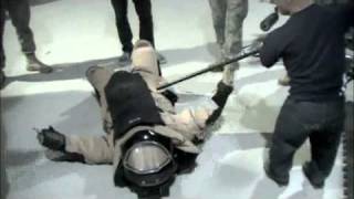 Brad Williams beats up Heather Marie in a bomb suit in AFGHANISTAN [upl. by Baryram]