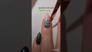 Leaf nails 🌿🥀💚 shorts youtubeshorts nailart viralshorts beauty Elitenails colourful nails [upl. by Anillek]