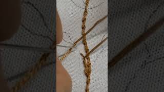 embroidery how to do outline stitchshortsshorysvideo [upl. by Zahc296]