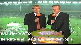 ZDF 30062002  Komplette Nachberichterstattung zum verlorenen WMFinale gegen Brasilien [upl. by Ybur]