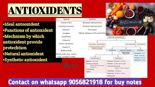 ANTIOXIDENTS FOOD ADDITIVE part 1 [upl. by Turnheim117]