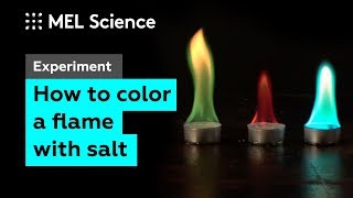 Experiment 5 colored flames How to color fire with salts [upl. by Anailuj]