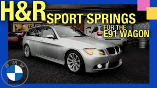 Ride height fixed BMW E91 Wagon HampR Sport Springs [upl. by Idelia626]